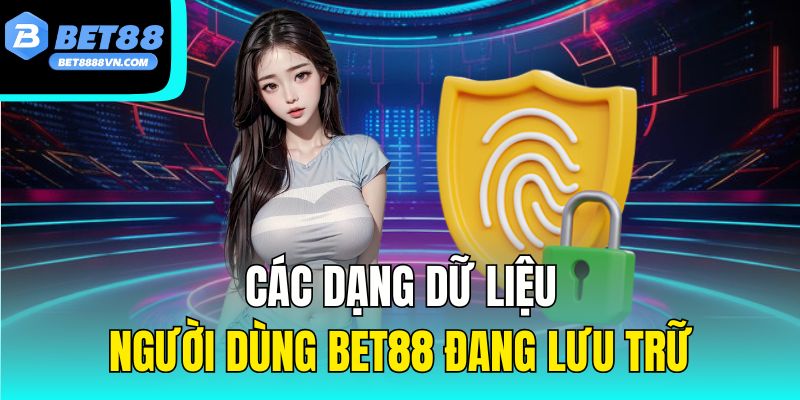 Các dạng dữ liệu người dùng Bet88 đang lưu trữ
